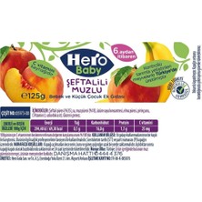 Hero Baby Şeftali Muz Püreli Kavanoz Mama 125 gr x 6 Adet