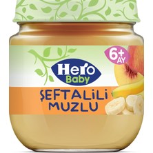 Hero Baby Şeftali Muz Püreli Kavanoz Mama 125 gr x 6 Adet