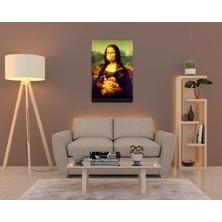 Dekorbi Ayaklı Blok Tablo | Masked Mona Lisa 48×69