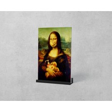 Dekorbi Ayaklı Blok Tablo | Masked Mona Lisa 48×69