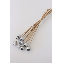 Yapay Çiçek Deposu Dekoratif Küçük Bell Cup 10LU Tropic Kabak Gümüş