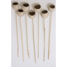 Yapay Çiçek Deposu Dekoratif Bell Cup Orta Boy 7li Doğal Kabak Kum Rengi