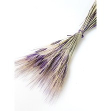 Yapay Çiçek Deposu Kuru Başak Demeti Koyu Mor