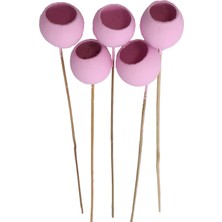 Yapay Çiçek Deposu Dekoratif Bell Cup 5li Tropic Kabak Lila