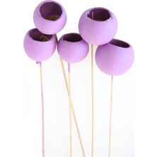 Yapay Çiçek Deposu Dekoratif Bell Cup 5li Tropic Kabak Mor