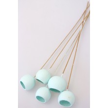 Yapay Çiçek Deposu Dekoratif Bell Cup 5li Tropic Kabak Uçuk Mavi