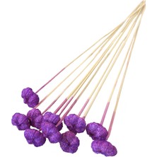 Yapay Çiçek Deposu 10LU Paras Ped Bleach On Stem 45 cm Canlı Mor