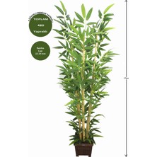 Yapay Çiçek Deposu Yapay Bambu Ağacı Premium Kalite 170CM 6 Gövdeli