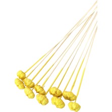 Yapay Çiçek Deposu 10LU Paras Ped Bleach On Stem 45 cm Limon Sarısı