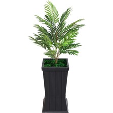 Yapay Çiçek Deposu Ahşap Saksıda 21 Dallı Areka Bitkisi 115 Cm