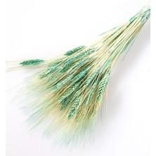 Yapay Çiçek Deposu Kuru Başak Demeti Turkuaz