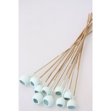 Yapay Çiçek Deposu Dekoratif Küçük Bell Cup 10LU Tropic Kabak Uçuk Mavi