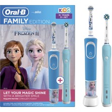 Oral-B Aile Paketi D16 Mavi + D100 Frozen Şarj Edilebilir Diş Fırçası