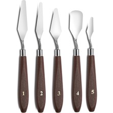 Hobialem Metal Spatula Seti,5 Li, Çelik Spatul, Akrilik, Yağlı Boya, Hobi Çalışmaları