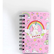 Gojoy Tech & Gifts Unicorn Temalı Spiralli Planlayıcı Mini Defter Pembe