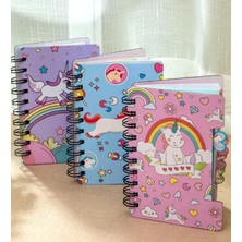 Gojoy Tech & Gifts Unicorn Temalı Spiralli Planlayıcı Mini Defter Pembe