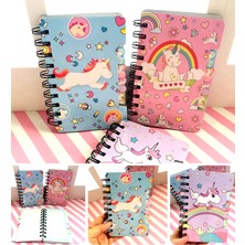 Gojoy Tech & Gifts Unicorn Temalı Spiralli Planlayıcı Mini Defter Pembe