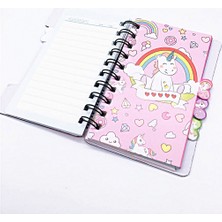 Gojoy Tech & Gifts Unicorn Temalı Spiralli Planlayıcı Mini Defter Pembe