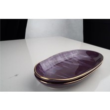 Sembol 26 cm 3 Nolu Kayık Tabağı Mürdüm