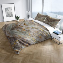 Monohome Cattleya Marble  Pamuk Saten Çift Kişilik Nevresim Takımı