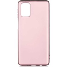 Tekno Grup Samsung Galaxy M31S Kılıf Mat Premium Silikon Kılıf + Cam Ekran Koruyucu Rose