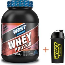 West Nutrition Whey Protein Tozu 2300 gr 64 Servis Çilek Aromalı + Shaker