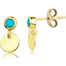 Lilarote Firuze Taşlı Plaka Küpe