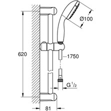 Grohe Tempesta 100 Sürgülü Duş Seti 2 Akışlı 2759810E