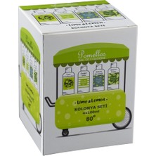 Pomellos Lıme & Lemon 4'lü Kolonya Seti (4X100 Ml, 80 Derece, Pet Şişe)