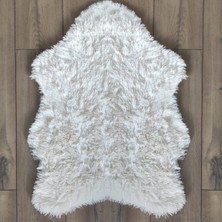 Halıforum Post Peluş Halı Tavşan Tüyü Halı Krem 60 x 80   Cm