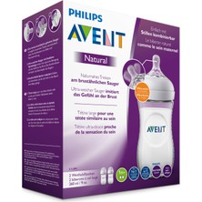 Philips Avent Natural PP Biberon 260 ml, 1 ay+, 2'li, SCF033/27
