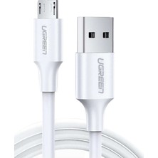 Ugreen Micro USB Data ve Şarj Kablosu Beyaz 1.5 Metre