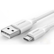 Ugreen Micro USB Data ve Şarj Kablosu Beyaz 1 Metre