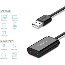 Ugreen Harici 3.5mm USB Ses Kartı Beyaz