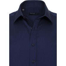 Paşahan Lacivert Slim Fit Klasik Gömlek