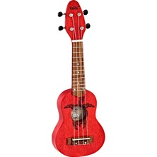 Ortega Keiki Turtle Sopranino ukulele -Fire Red