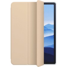 Fibaks Samsung Galaxy Tab A7 T500 2020 10.4" Kılıf + Ekran Koruyucu + Kalem Smart Standlı Arkası 360 Derece Gold