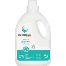 Friendly Organic Ecolunes Baby Hipoalerjenik Parfümsüz Çamaşır Deterjanı 2000 ml 2'li ve Yumuşatıcı 1000 ml