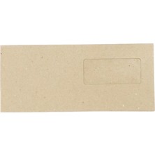 Asil Diplomat Zarf Pencereli Kraft 90 gr Silikonlu 10.5 x 24 cm 25'li 2'li