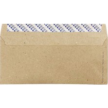 Asil Diplomat Zarf Pencereli Kraft 90 gr Silikonlu 10.5 x 24 cm 25'li