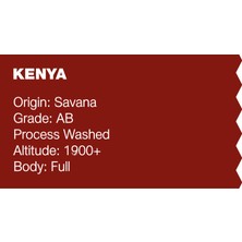 The Coffee Warehouse Taze Öğütülmüş Kenya Savana  Filtre Kahve 250 gr