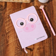 Gojoy Tech & Gifts Sevimli Domuz Defter Kalem Seti - Pembe