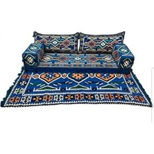 Coton Anadolu Desenli Şark Köşesi Minderi 120*200 cm Kilim Takımı