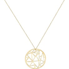 Glorria Altın Geometrik Kolye