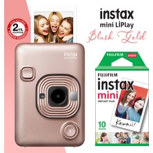 Instax Mini Liplay Hybrid Blush Gold Fotoğraf Makinesi 10LU Mini Film