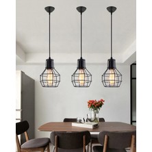 Etsylight 3 Adet  Zara One Black Antre, Koridor,  Sarkıt Avize