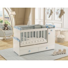 Afillibebek Bby 890 Babysun Büyüyen Beşik 60 x 165 cm - Mavi