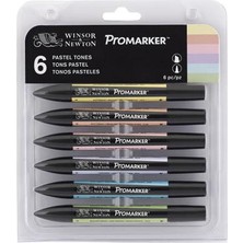 Winsor & Newton Promarker Kalem Seti 6 Renk Pastel Tones Set Pastel Tonlar