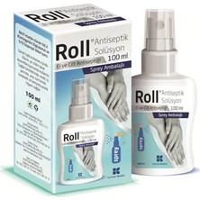 Roll Solüsyon Spreyi El ve Cilt Dezenfektanı 100 ml (2  Adet) + 50 Adet Roll Maske (2 Paket)