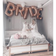 Bi Dolu Mutluluk Bride Rose Gold Folyo Balon 100 cm